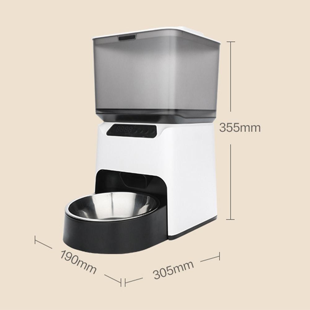 Pet Automatic Feeder 4.5L Large Capacity 304 Stainless Steel Food Basins Food Dispenser For Cat Dogs Dry Food Automatic Feeder
