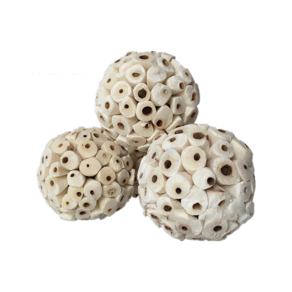 Natural Sola Balls Soft Chew Foraging Bird Toy For Rabbit Parrots Chinchillas Hamster Guinea Pig
