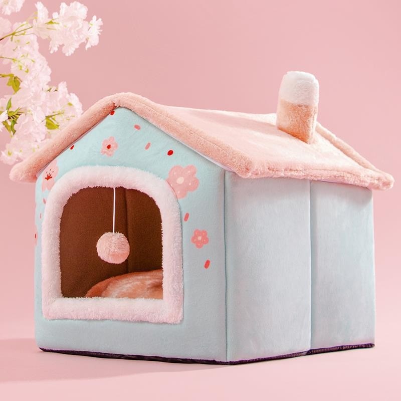 HOOPET New Style Dog House Double Roof Animal Shape House for Cats Small Dogs Pet Comfortable Sleeping Bed Cat Nest Bed Supplies