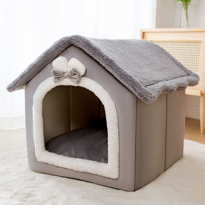 HOOPET New Style Dog House Double Roof Animal Shape House for Cats Small Dogs Pet Comfortable Sleeping Bed Cat Nest Bed Supplies