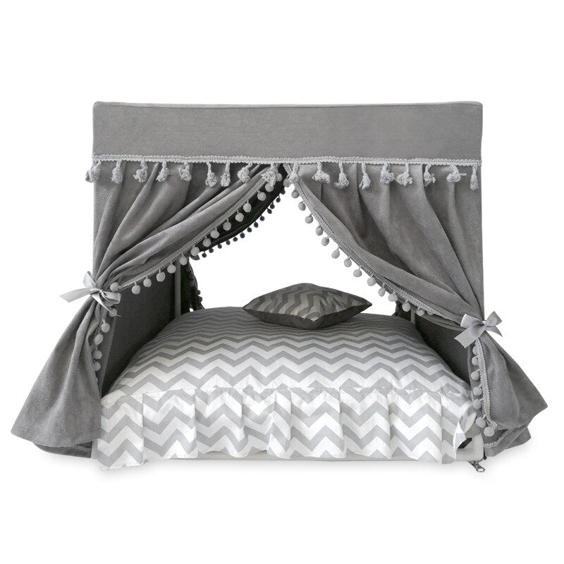 Princess Home For Dog Luxury Winter Summer Pet Court Kennel House With Cushion Bed Mats For Puppies Animal Yorkshire BeddingS