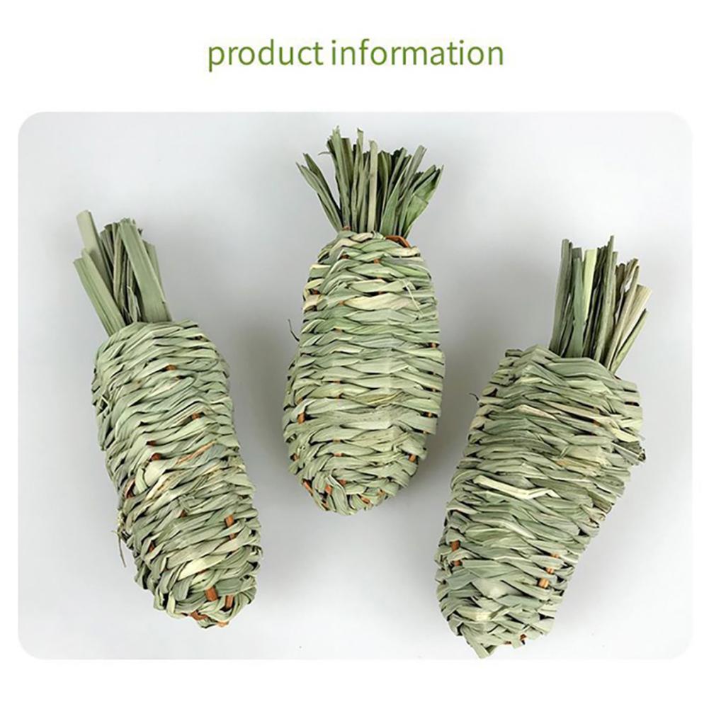 Rabbit Water Grass Radish Toys Natural Hand-woven Molar Toy Supplies For Rabbit Guinea Pig Chinchilla