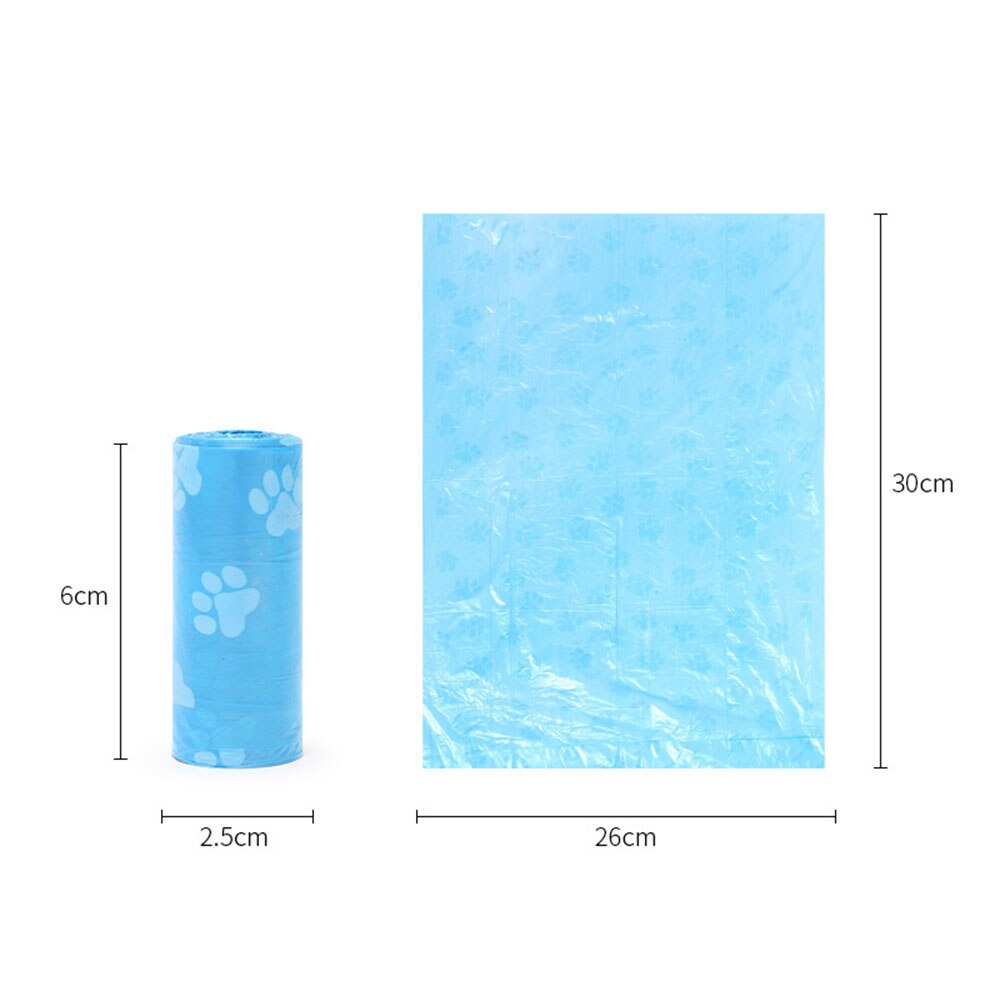 3Roll(45Pcs) Disposable Dog Poop Bags Pet Cat Dispenser Waste Bags Leak Proof Print Outdoor Home Clean Refill Garbage Bag