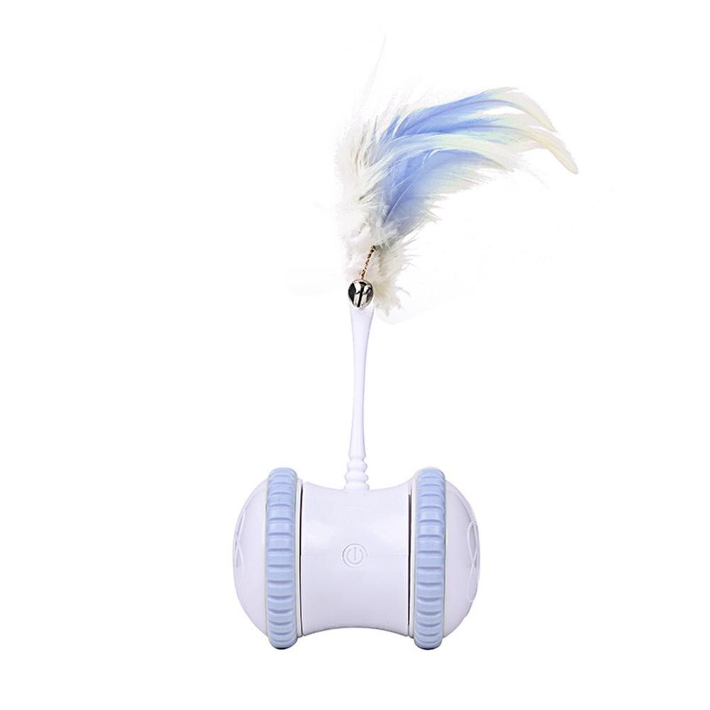 Electric Feather Cat Teaser Stick Smart Cat Self-happy Playing Wand Tumbler Toy Pet Supplies