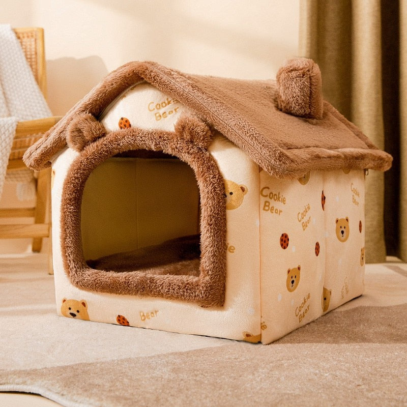 HOOPET New Style Dog House Double Roof Animal Shape House for Cats Small Dogs Pet Comfortable Sleeping Bed Cat Nest Bed Supplies
