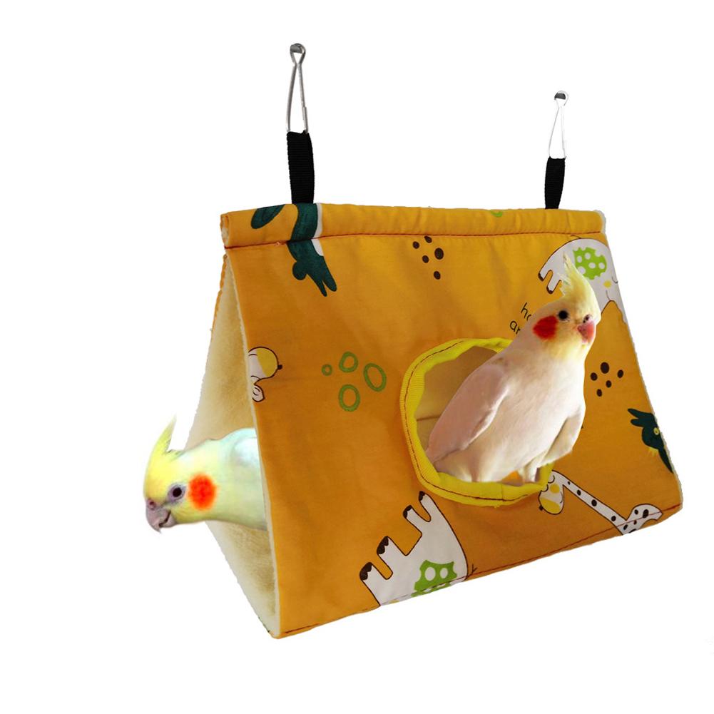 Pet Bird Parrot Triangle Hanging Cave Warm Hammock Sleeping Nest With Hole For Sleeping Hatching