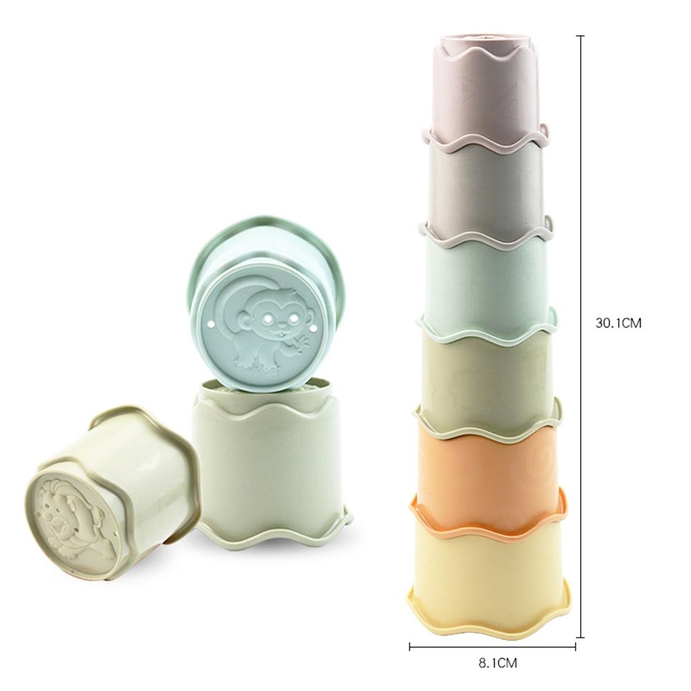 Stacking Cups Toy For Rabbits Multi-colored Reusable Small Animals Puzzle Toys For Hiding Food Playing