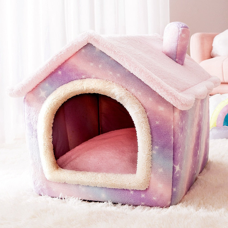 HOOPET New Style Dog House Double Roof Animal Shape House for Cats Small Dogs Pet Comfortable Sleeping Bed Cat Nest Bed Supplies