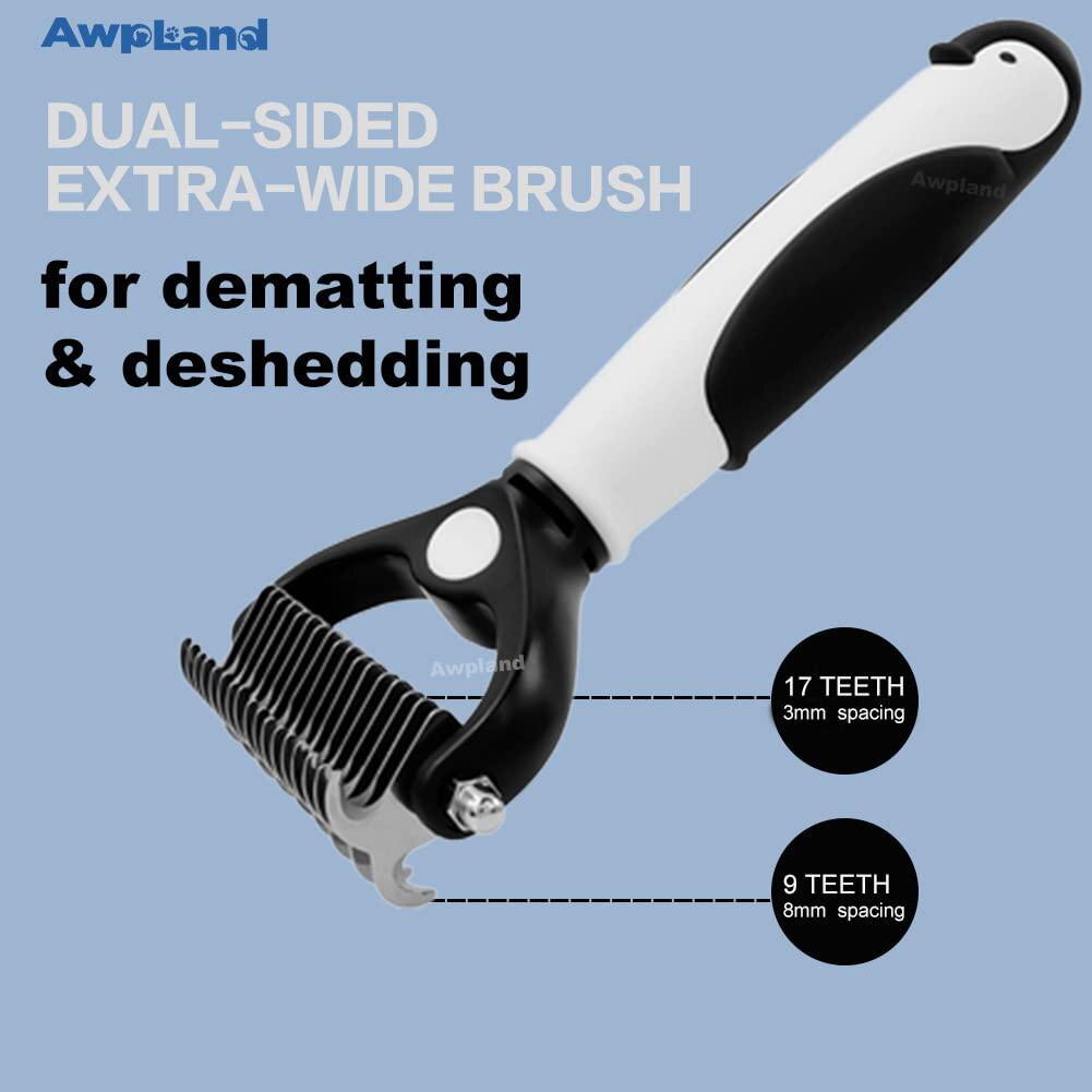 Pet Dog Penguin Shape Deshedding Brush With 17+9 Teeth Double-sided Hair Removal Comb Pet Products
