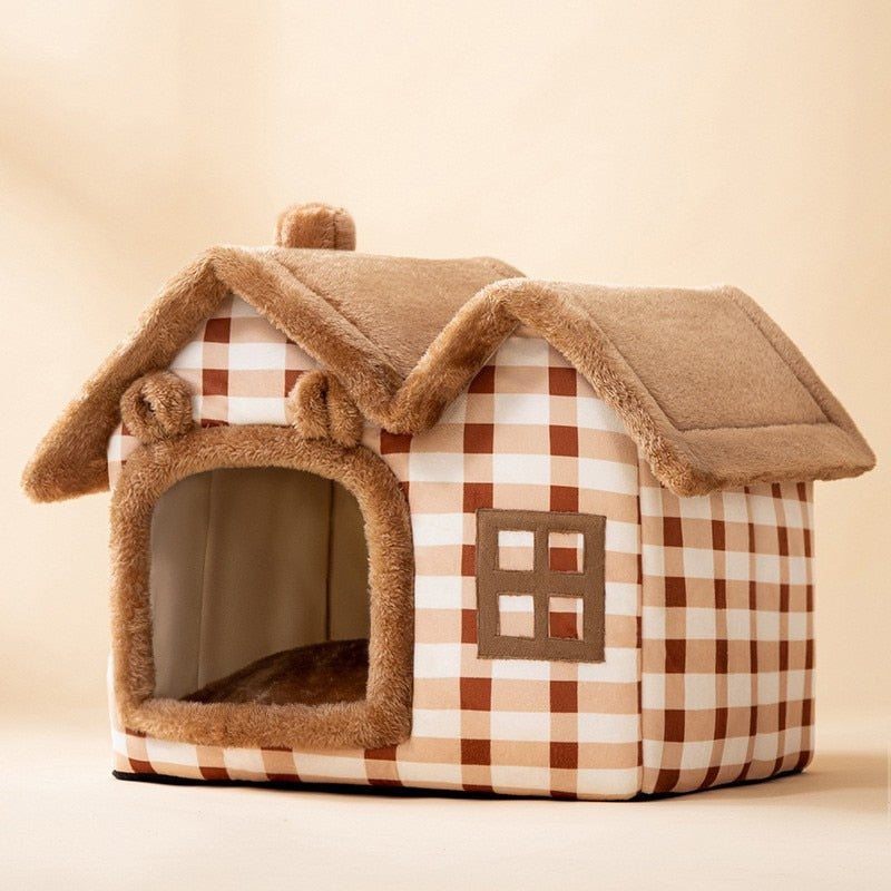HOOPET New Style Dog House Double Roof Animal Shape House for Cats Small Dogs Pet Comfortable Sleeping Bed Cat Nest Bed Supplies