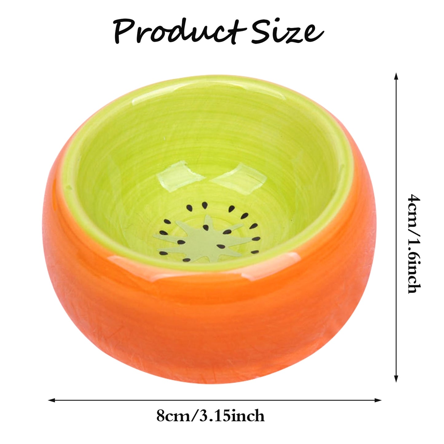 Hamster Bowl Food Dish Ceramic Small Animal Water Food Feeding Bowl for Gerbil Chinchilla Rat Ferret Hedgehog Ceramic Hideout