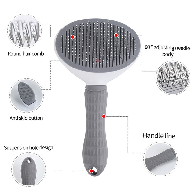 Cats Dogs Brush Self Cleaning Slicker Brush For Shedding Grooming Removes Loose Undercoat Mats and Tangled Hair Grooming Comb