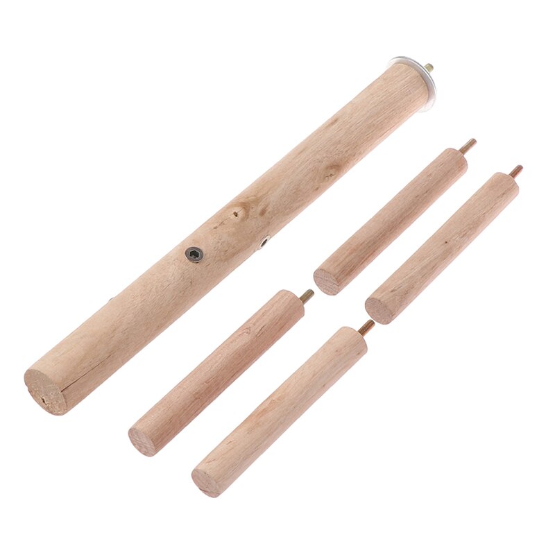 Pet Parakeet Budgie Hanging Play Toys Bird Cage Wood Branch Stand Perches Parrot Wooden Holder Perches Birdcage Accessories