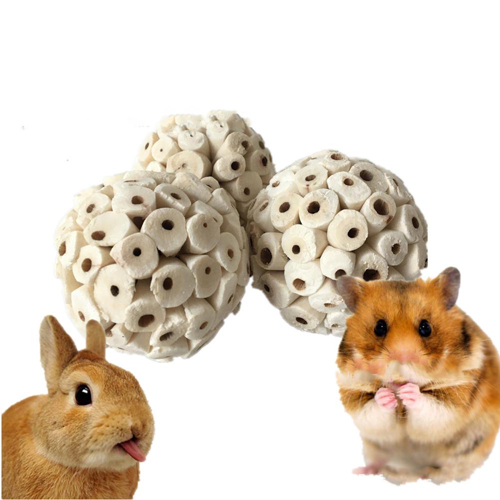 Natural Sola Balls Soft Chew Foraging Bird Toy For Rabbit Parrots Chinchillas Hamster Guinea Pig
