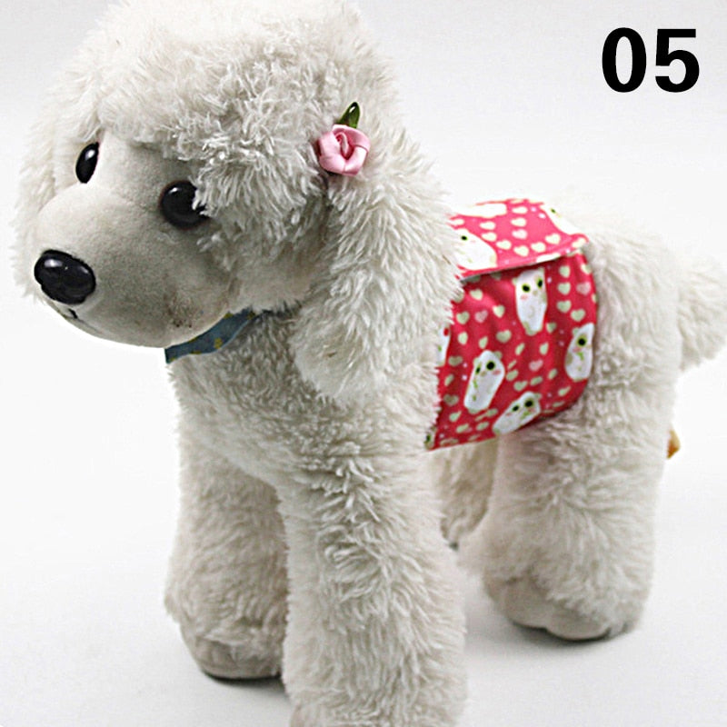 Adjustable Cartoon Animals Pet Dog Diapers Washable Males Absorbent for Dog Reusable Pet Panties Shorts Physiological Pants