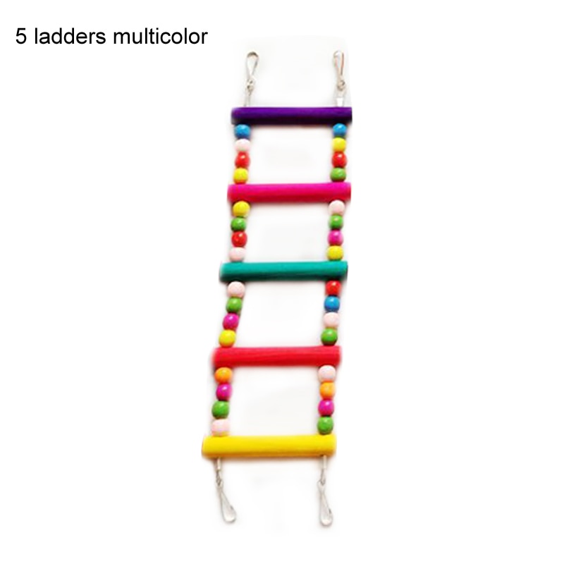Parrots Toys Swing Balls Climbing Toy Chewing Training Ladders Hanging Hammock Natural Wood Birds Pets Bird Supplies