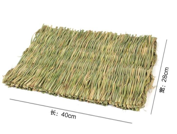 Foldable Woven Grass Pet Rabbit Hamster Guinea Pig Cage Nests House Chew Toy MJ72811