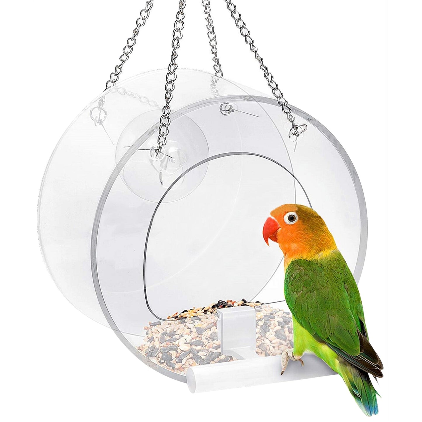 Bird Feeder Transparent Window Viewing Bird Feeders Tray Birdhouse Pet Water Feeder Suction Cup Mount House Type Bird Feeder