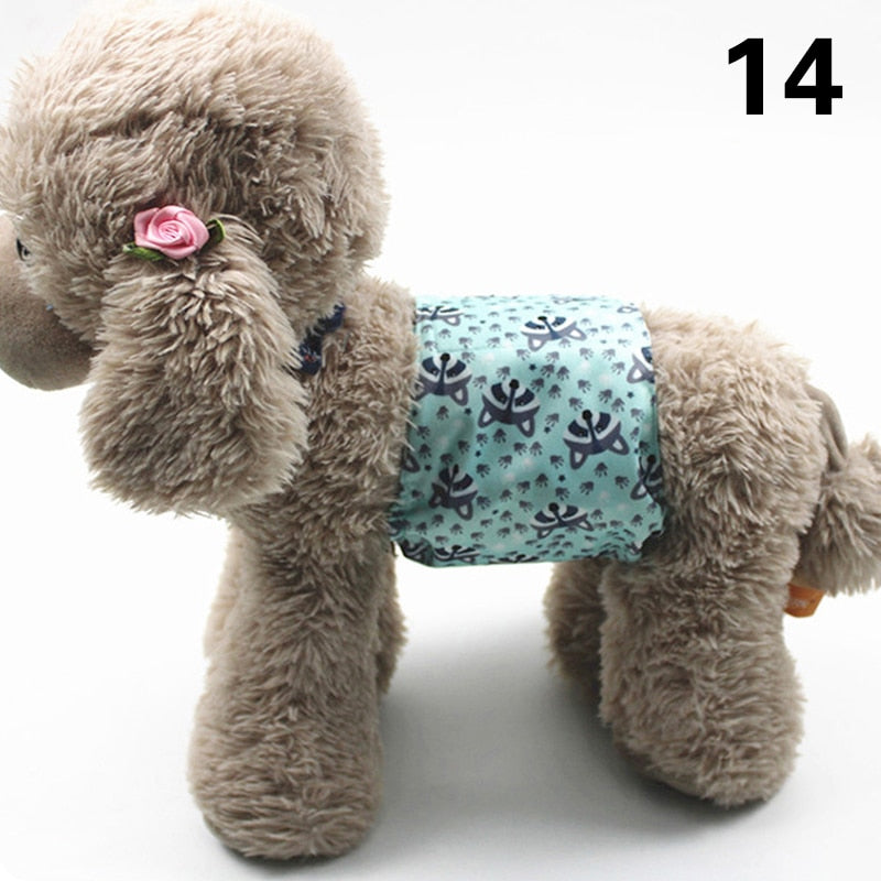 Adjustable Cartoon Animals Pet Dog Diapers Washable Males Absorbent for Dog Reusable Pet Panties Shorts Physiological Pants