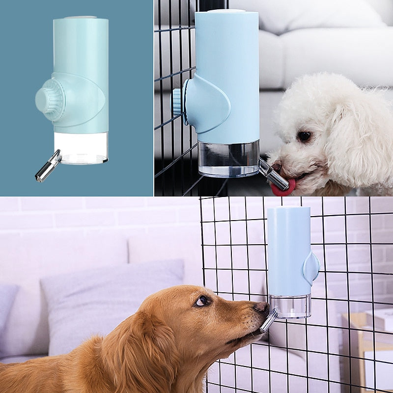 HOOPET Pet Drinker Bottle Plastic Water Bottle For Dog Cat Dispenser Fountain Head Drinker Ball Dispenser Feeder Hanging Bottle