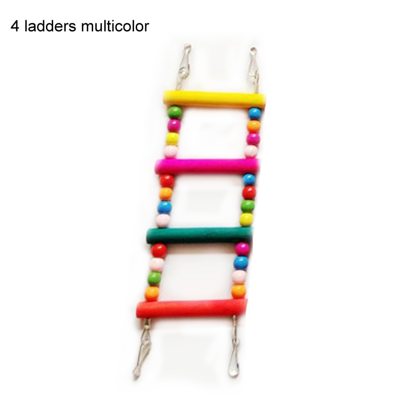 Parrots Toys Swing Balls Climbing Toy Chewing Training Ladders Hanging Hammock Natural Wood Birds Pets Bird Supplies