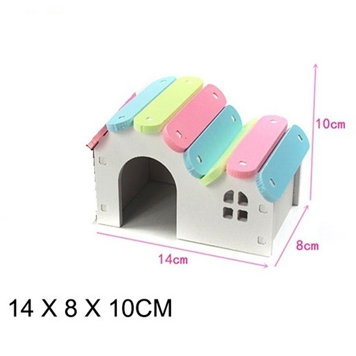1 PC Hamster House Pet Castle Toy Pet House Viewing Deck Ladder Pet Products Hamster Nest Wooden Seesaw
