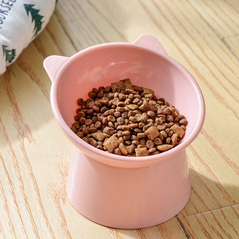 45°Neck Protector Cat Bowl High Foot Dog Bowl Cat Food Water Bowl PP Material Anti-overturning Binaural Pet Feeding Feeder Bowl