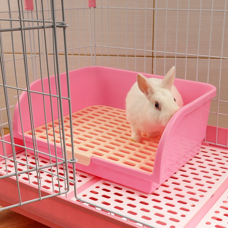 SHUANGMAO Hamster Pet Cat Rabbit Corner Toilet Litter Trays Corner Clean Indoor Pet Potty Training Tray For Small Animal Pets