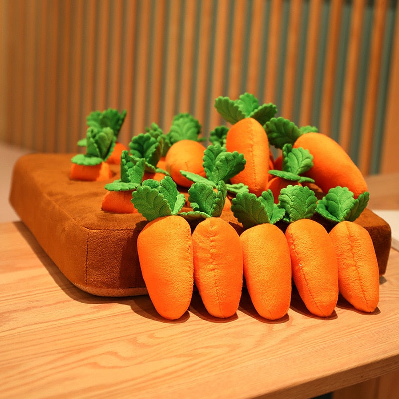 Rabbit Plucking Radish Plush Toy Bunny Sniffing Pad Pet Anti-boring Artifact Bunny Interactive Products Bunny Sports Accessories