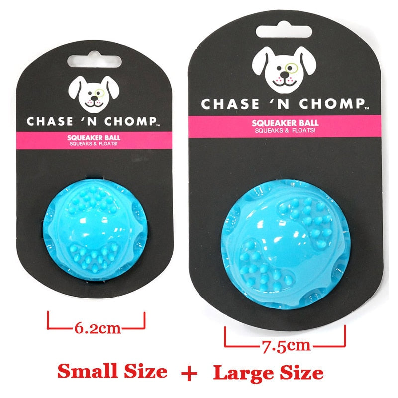 CAITEC Dog Toys Squeaking Bouncing Ball Durable Floatable Springy Pet Toys Squeaky Ball Bite Resistant for Small to Large Dogs