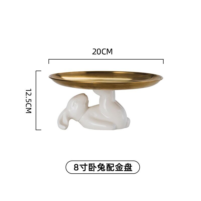Ceramic rabbit Plate Ceramic dish porcelain plates decorative dinner plates Rabbit Dessert Bunny cake tray sets dish Easter gift