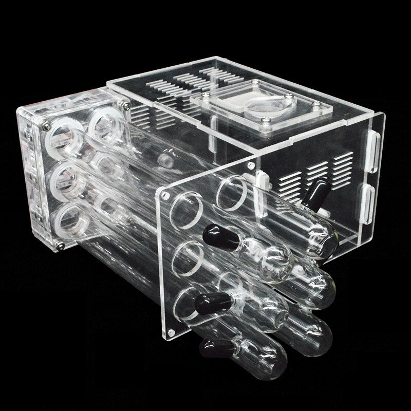 DIY ants farm house with Feeding Area Ant Nest Insect Workshop Pet Anthill with 6 Plaster Tubes 15*14.5*8.5cm
