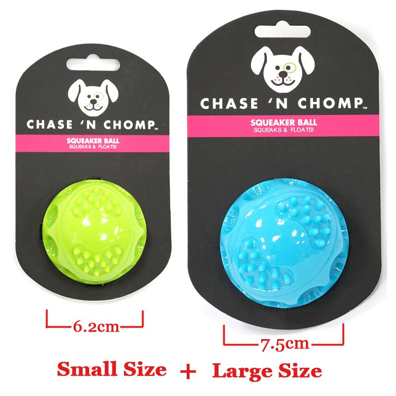 CAITEC Dog Toys Squeaking Bouncing Ball Durable Floatable Springy Pet Toys Squeaky Ball Bite Resistant for Small to Large Dogs