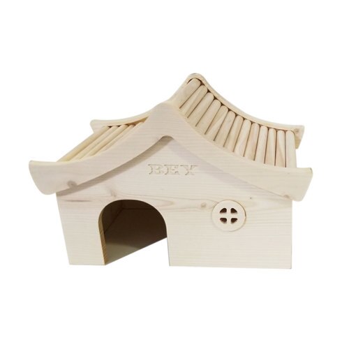 High Quality Natural Hamster Wood Shed House Small Animal Cage Accessories Chinchillas Toys
