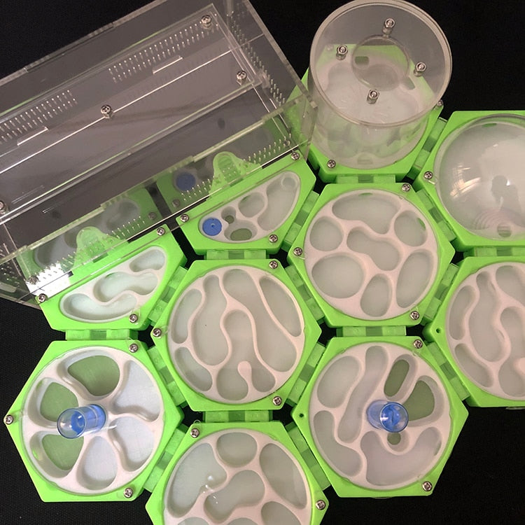 NEW 3D Print Ant Farm Space Station with Moisturizing Tower Unlimited Expansion Ant Nest Pet Anthill Workshop