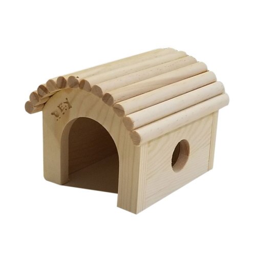 High Quality Natural Hamster Wood Shed House Small Animal Cage Accessories Chinchillas Toys