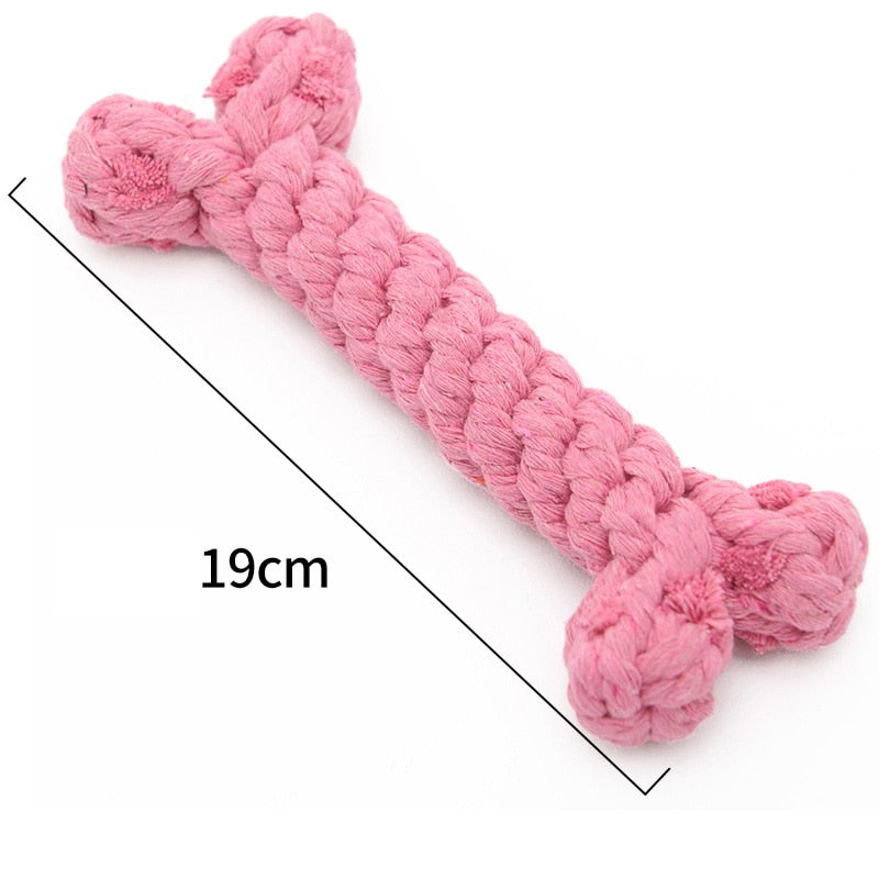 HOOPET Pets Dogs Pet Chewing Toys for Dog Outdoor Teeth Clean Pet Dog Puppy Cotton Chew Knot Braided Bone Rope Funny Tool