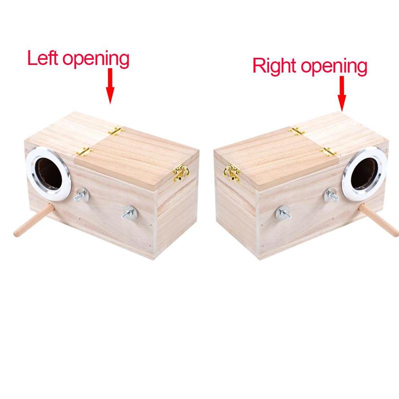 Wood Parrot Breeding Box Bird House Nest Breeding Decorative Pet Decoration Home Balcony Cages Accessories N0W8