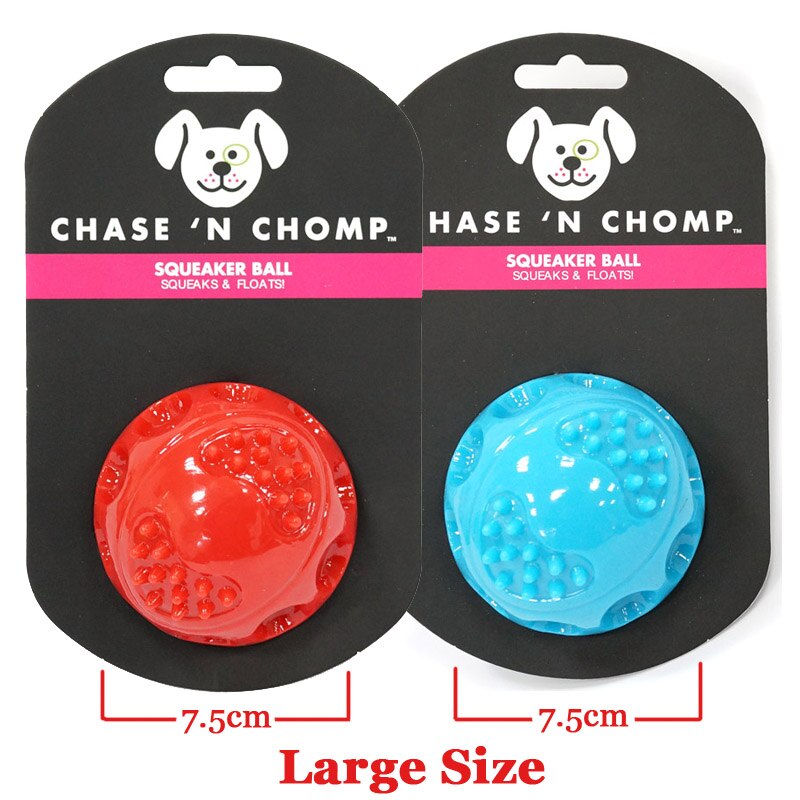 CAITEC Dog Toys Squeaking Bouncing Ball Durable Floatable Springy Pet Toys Squeaky Ball Bite Resistant for Small to Large Dogs