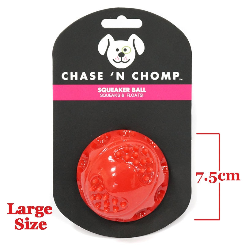 CAITEC Dog Toys Squeaking Bouncing Ball Durable Floatable Springy Pet Toys Squeaky Ball Bite Resistant for Small to Large Dogs