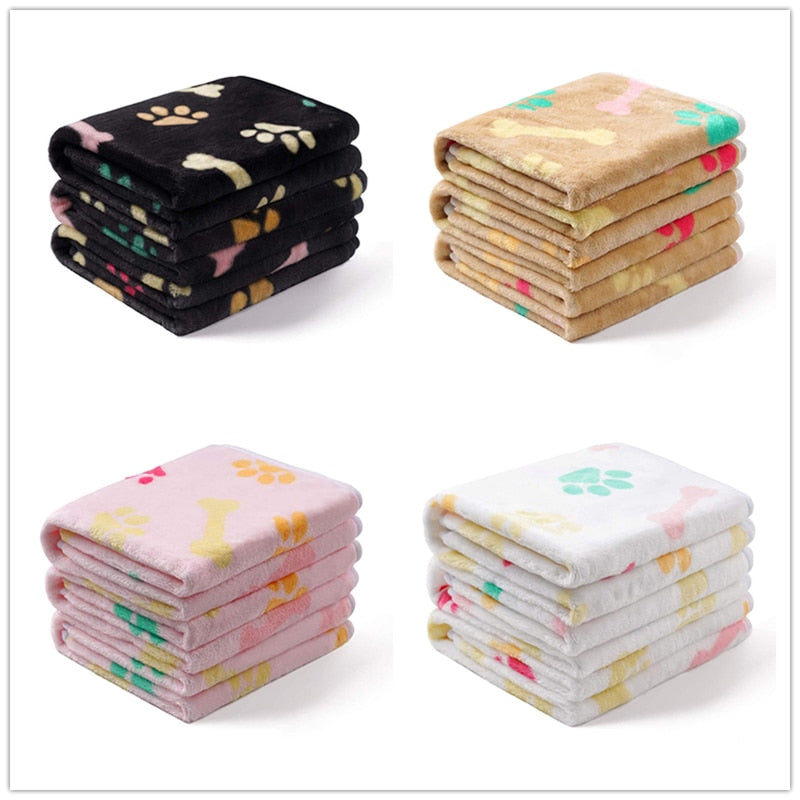 Benepaw Cozy Dog Blanket Winter Autumn Warm Lightweight Soft Fluffy Coral Fleece Cat Puppy Bed Mat Pet Sleeping Machine Washable