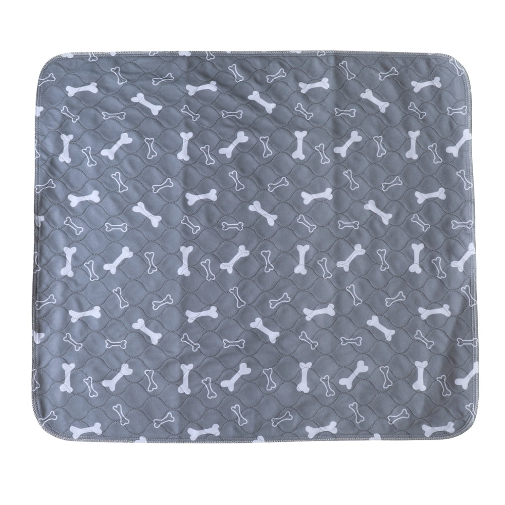 Reusable Pet Urine Pad Washable Dog Cat Diaper Mat 3 Layer Absorbent Dogs Diapers Pads Bone Paw Print For Sofa Bed Floor