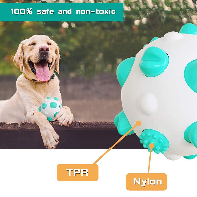 Benepaw Bite Resistant IQ Treat Dog Ball Interactive Food Dispensing Pet Chew Toys For Small Medium Large Dogs Teeth Cleaning