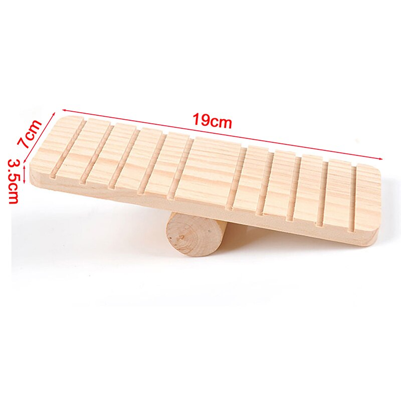 Wooden Small Pets Toys Non Slip Seesaw Teeterboard For Hamster Rabbit Gerbil Rat Guinea Pigs Exercise Playing Climbing Toy