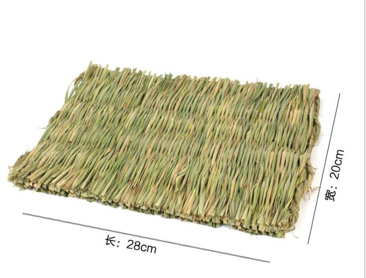 Foldable Woven Grass Pet Rabbit Hamster Guinea Pig Cage Nests House Chew Toy MJ72811
