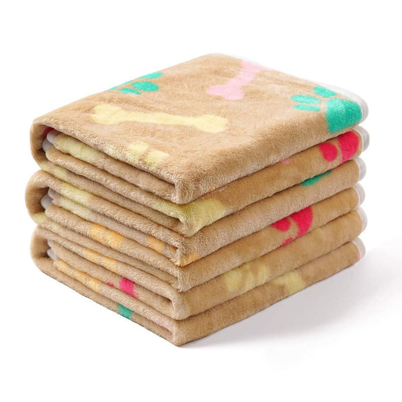 Benepaw Cozy Dog Blanket Winter Autumn Warm Lightweight Soft Fluffy Coral Fleece Cat Puppy Bed Mat Pet Sleeping Machine Washable