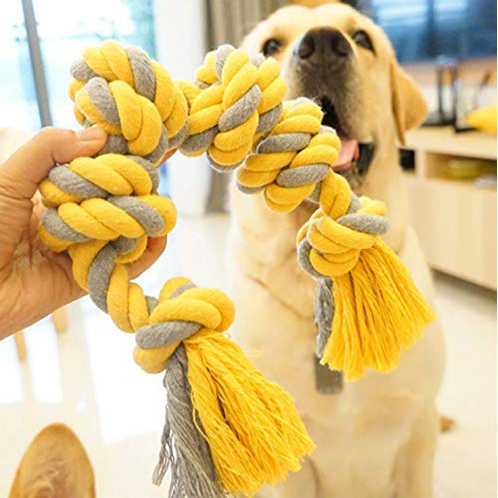 80cm Big Dog Toys for Large Dogs Aggressive Chewers Cotton Rope Interactive Toys for Pet Dog Accessories Toothbrush Training