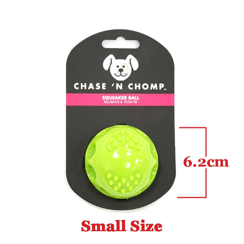 CAITEC Dog Toys Squeaking Bouncing Ball Durable Floatable Springy Pet Toys Squeaky Ball Bite Resistant for Small to Large Dogs
