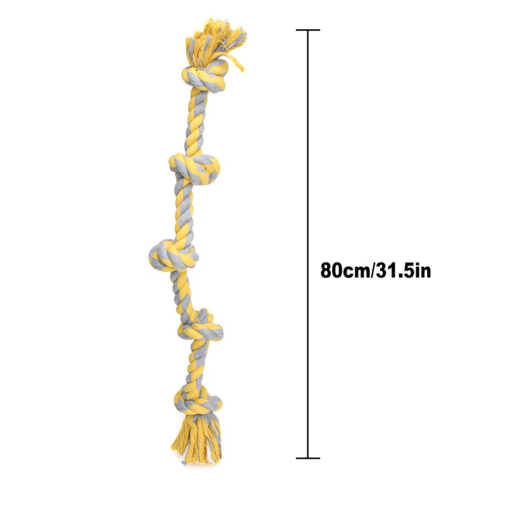 80cm Big Dog Toys for Large Dogs Aggressive Chewers Cotton Rope Interactive Toys for Pet Dog Accessories Toothbrush Training