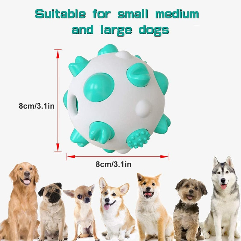 Benepaw Bite Resistant IQ Treat Dog Ball Interactive Food Dispensing Pet Chew Toys For Small Medium Large Dogs Teeth Cleaning